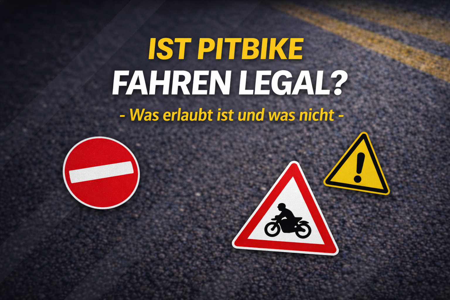 Ist Pitbike fahren legal?